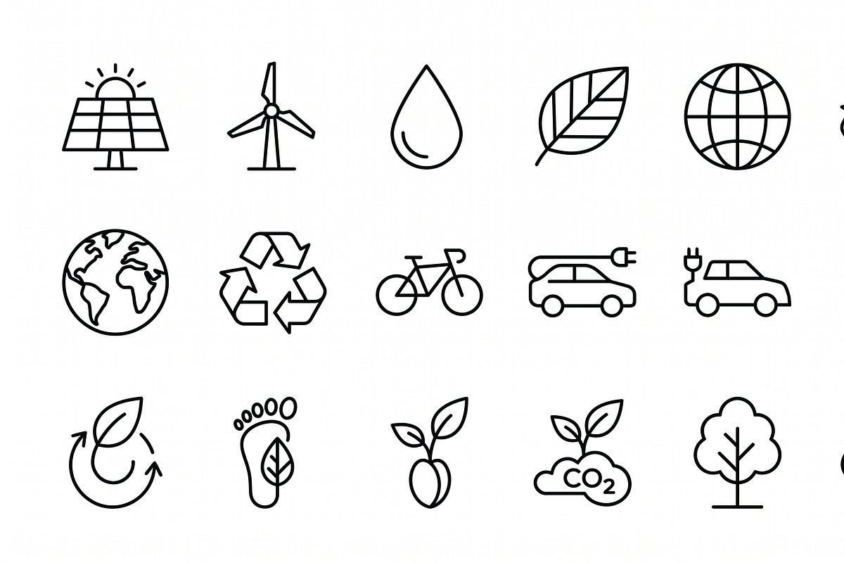 37 Vector Eco Outline Icon Pack, an Outline Icon by adenpinkstore (Photo 3 of 29)