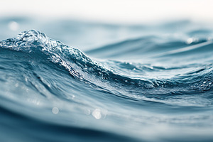 Close up of blue ocean waves, a Nature Photo by MistyDay