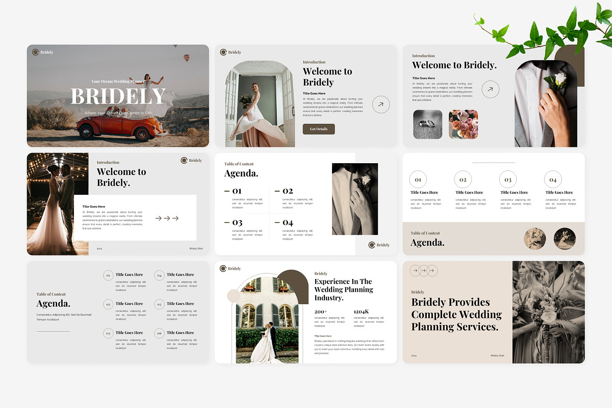 Elegant Wedding Planner Presentation, a Presentation Template by Eklip Studio (Photo 2 of 6)