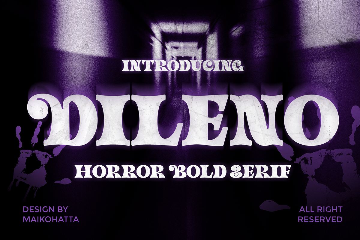 Dileno - Horor Bold Serif Font, a Serif Font by MaikoHatta (Photo 1 of 8)