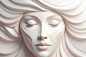 Beauty young woman with strong lines and bright white color skin, a Person Illustration by DanFLCreativo