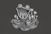 Frog Desk Organizer 3D Print STL, an Animal 3D Model by Creative Art (Thumbnail 4 of 4)