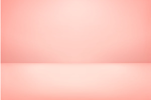 Empty pink wide room interior, soft