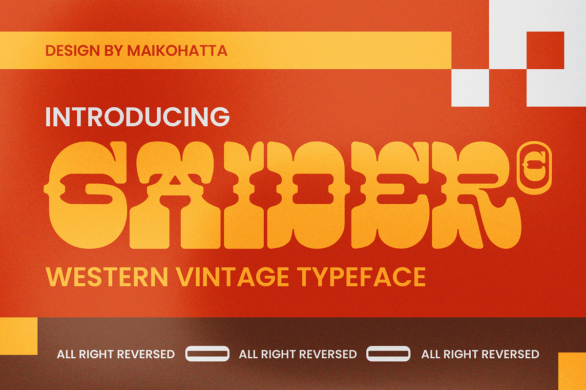 Gaider - Western Vintage Typeface, a Serif Font by MaikoHatta (Photo 1 of 8)