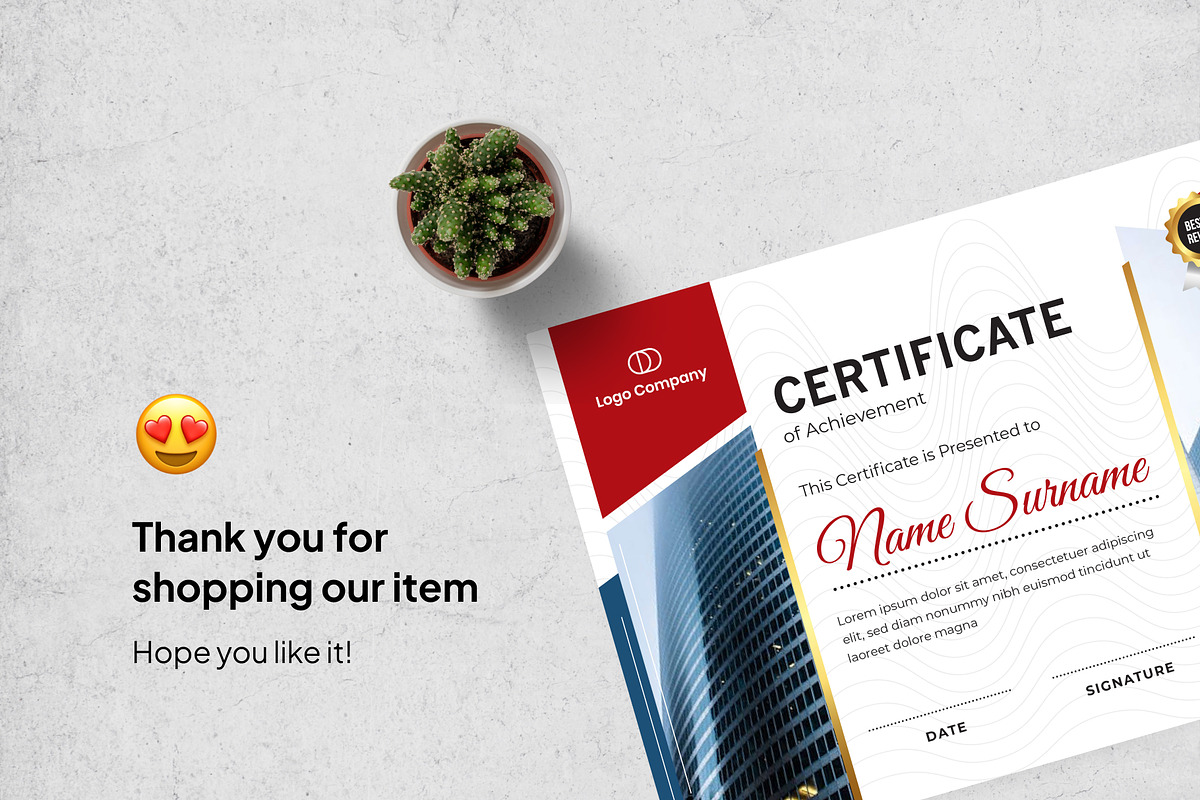 Certificate Template, a Stationery Template by Panen Creative (Photo 3 of 3)