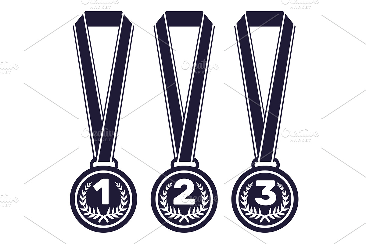 Winners medals on ribbon, a Sport Illustration by Vectorbuum