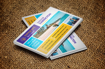 Tour and Travel Business Card, a Business Card Template by GraphicsEgg
