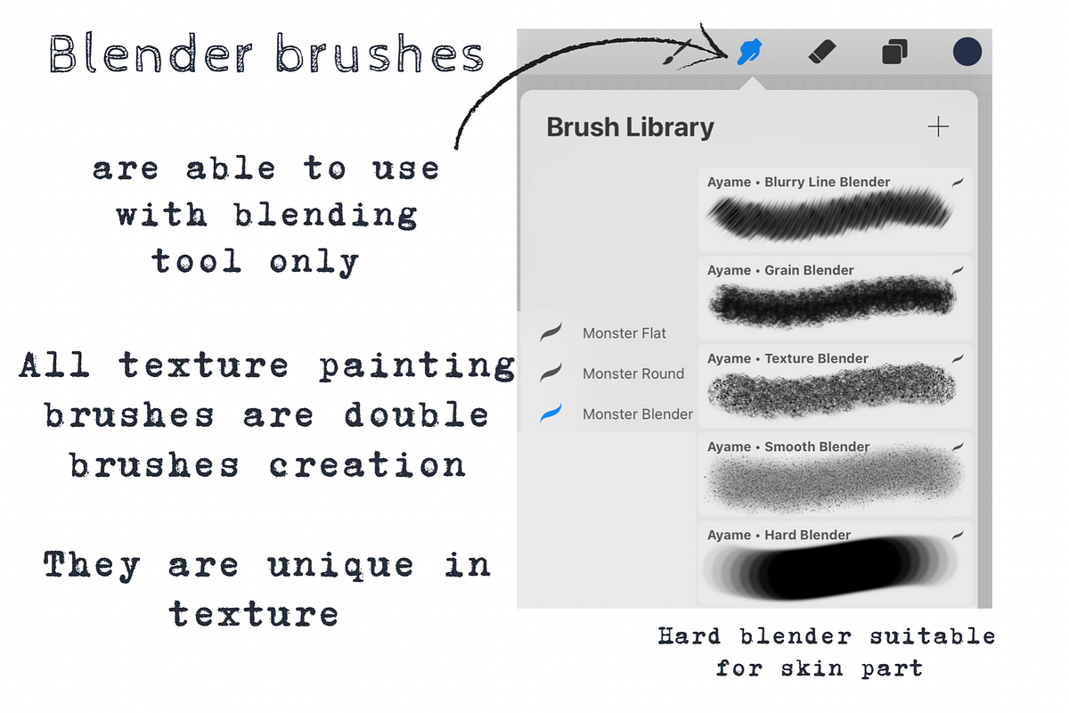32 Monster texture Procreate brushes, a Brush Add-On by ProcreateiBox (Photo 6 of 10)