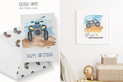 Quad bikes watercolor, a Transportation Illustration by Marina Ermakova (Thumbnail 6 of 11)