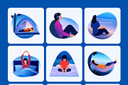 Sleep and Meditation Illustration, a Healthcare Illustration by Brickclay (Thumbnail 9 of 9)
