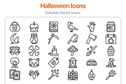 60 Halloween Line Vector Icons, an Outline Icon by Juicy Icons (Thumbnail 6 of 6)