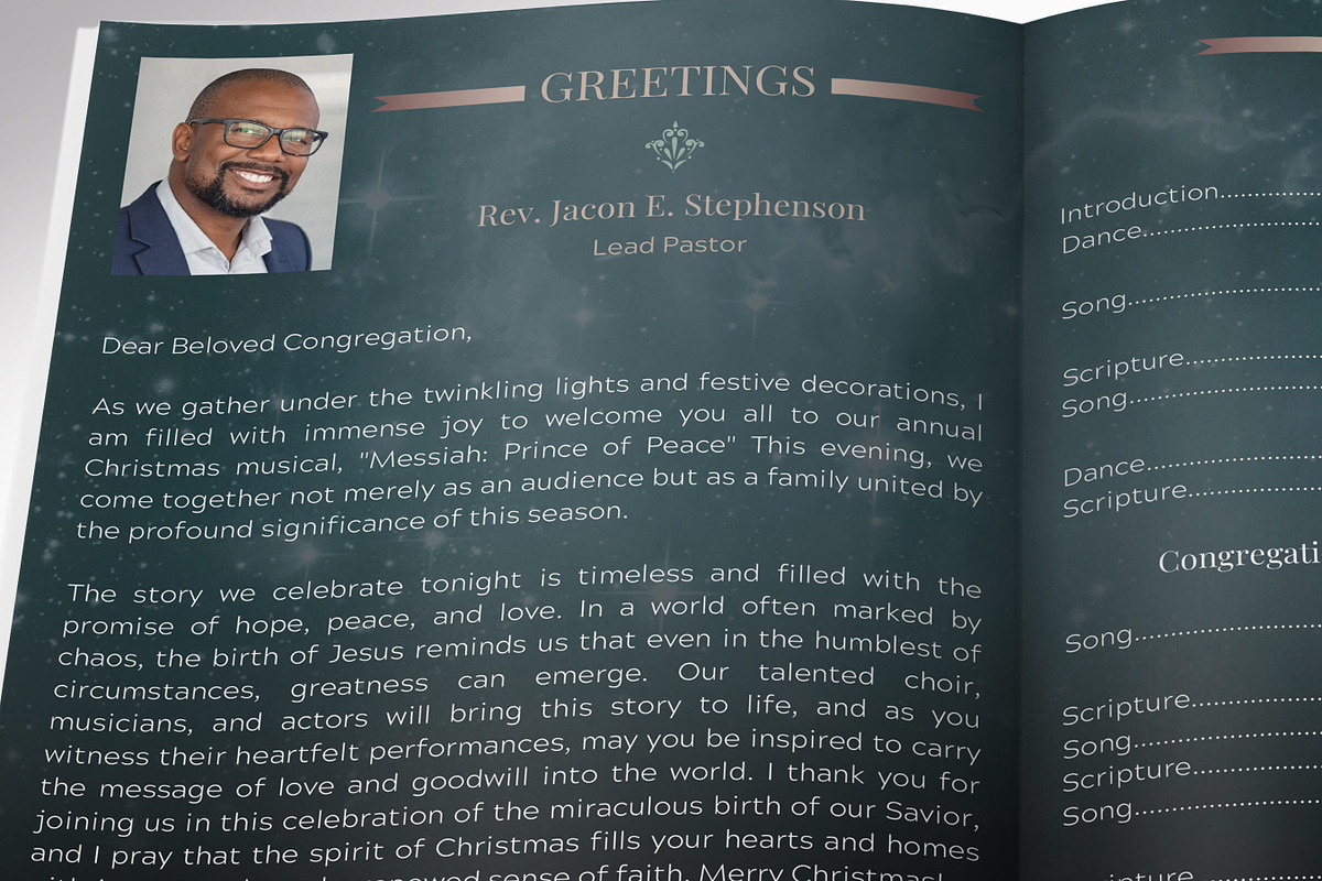 Messiah Christmas Program Canva 4pgs, a Brochure Template by Godserv Designs (Photo 9 of 11)