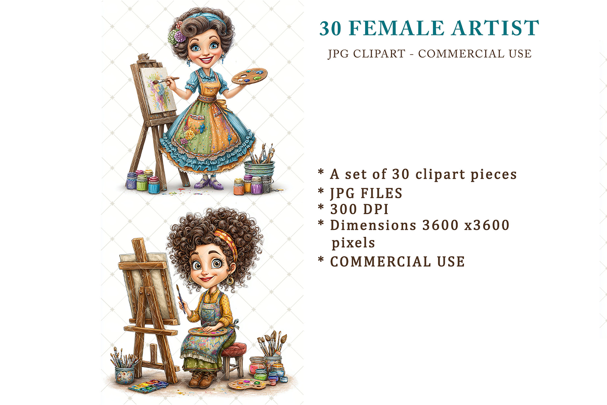 Artist Clipart JPG, a Person Illustration by Memories By Lea (Photo 2 of 19)