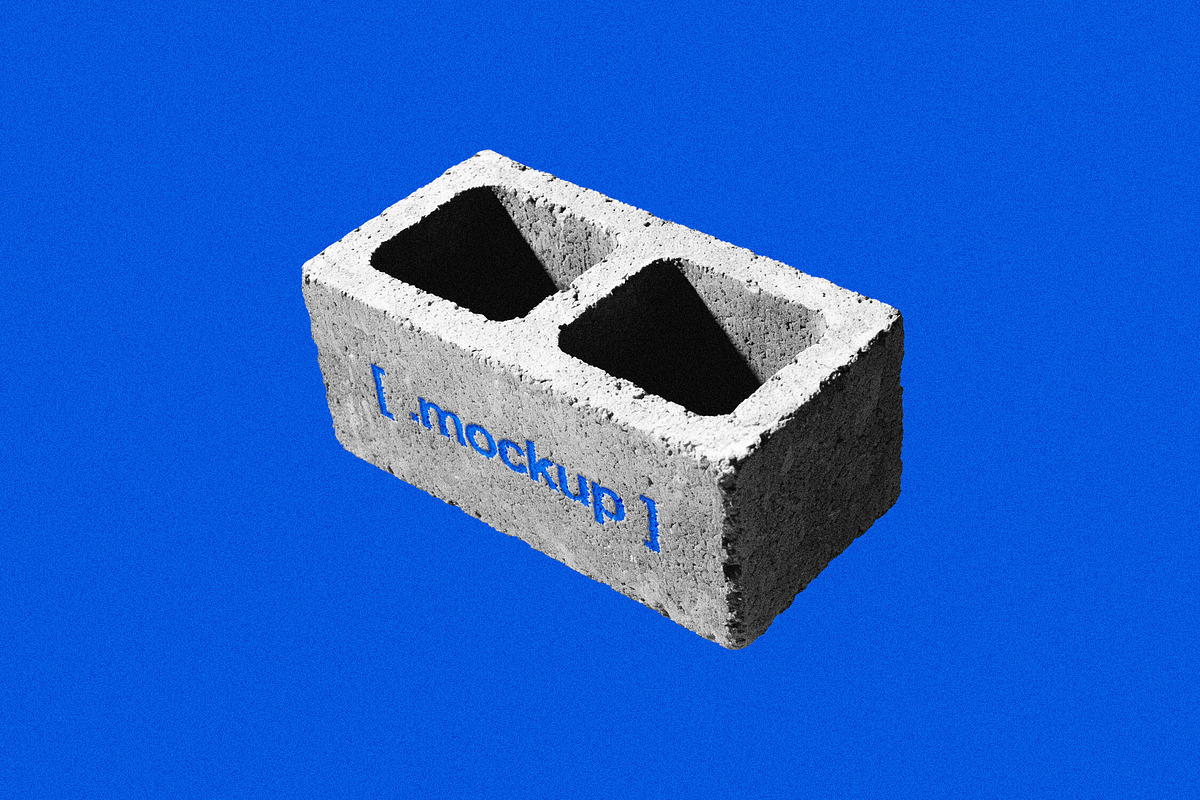 Cinder Block Mockup, a Product Mockup by Design Squad