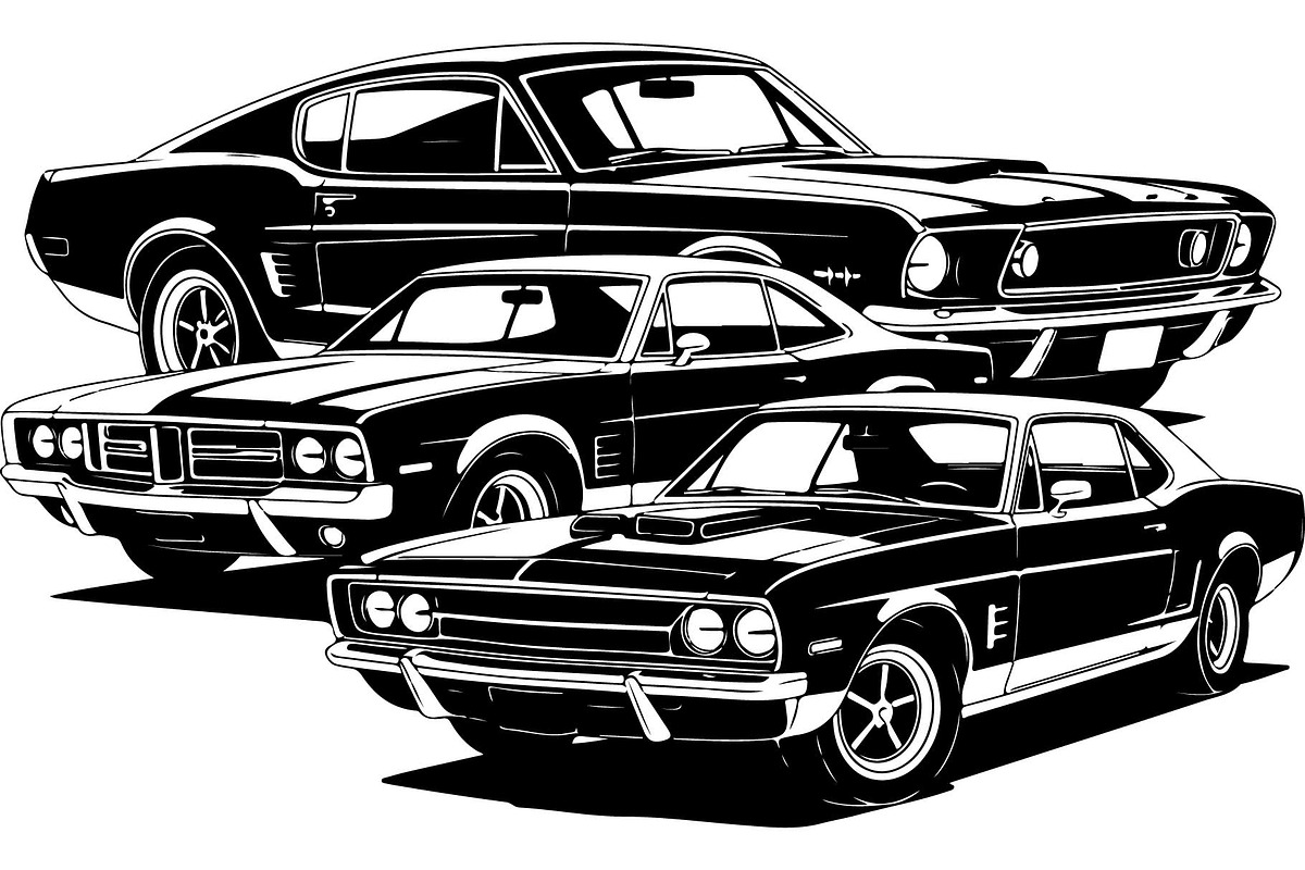 Retro Fast Car Vector SVG Bundle, an Object Graphic by jahid234 (Photo 5 of 13)