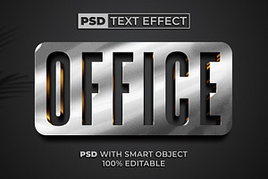 3D Metal Text Effect Logo Mockup