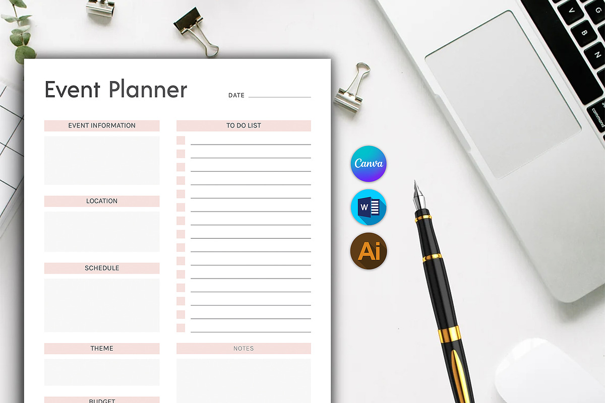 Event Planner, a Stationery Template by DesignDevisers (Photo 1 of 10)