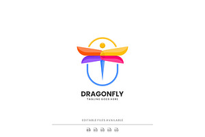 Dragonfly Colorful Logo