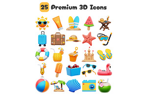 Summer 3D Icons