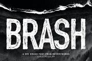 BRASH - A Dry Brush Font, a Sans Serif Font by ReveryWorks (Thumbnail 1 of 16)