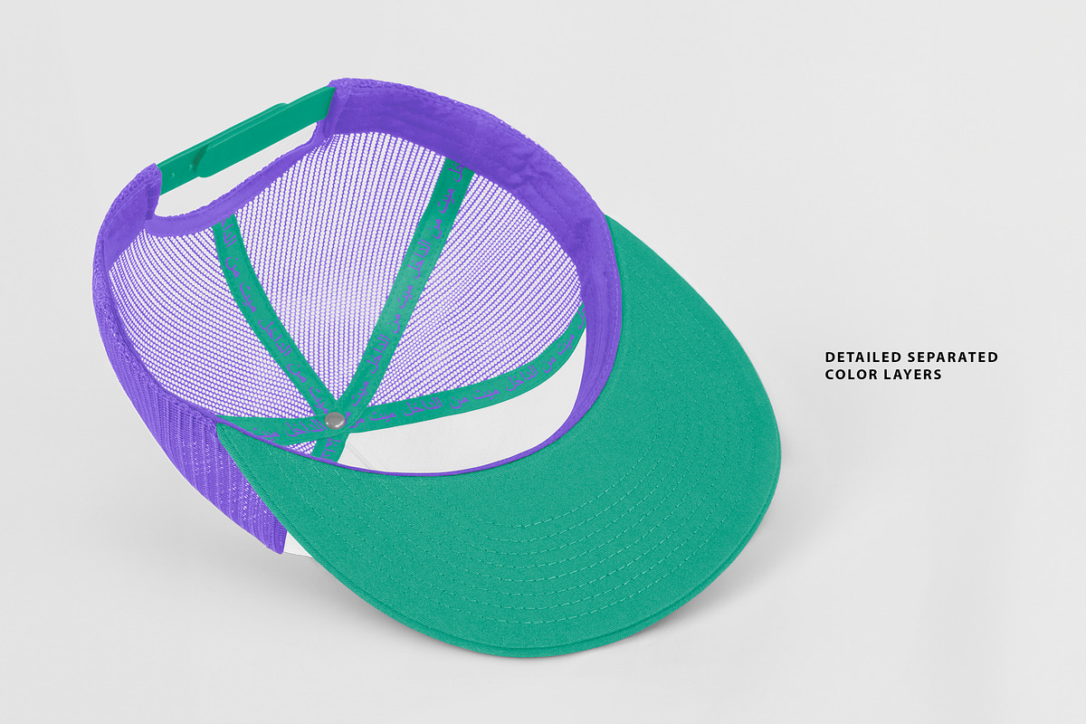 Realistic Trucker Hat Mockup 2, an Apparel Mockup by Uncentrifuged Pressure (Photo 6 of 9)
