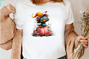 Spooky Cute Halloween Clipart, a Seasonal Illustration by CreationArt (Thumbnail 6 of 7)