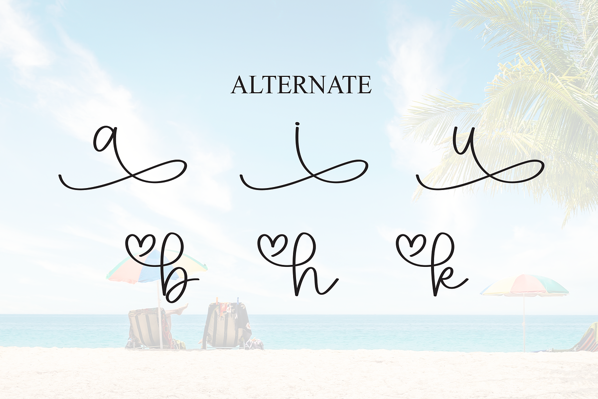 Beach | Script Font, a Handwritten Font by Scratchones (Photo 7 of 9)