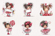 Birthday Girl Quirky Clipart, a Seasonal Illustration by CreationArt (Thumbnail 4 of 7)