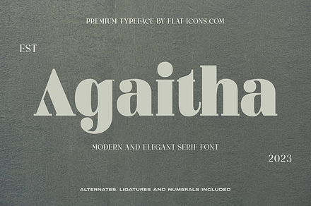 Agaitha | Modern and Elegant Serif