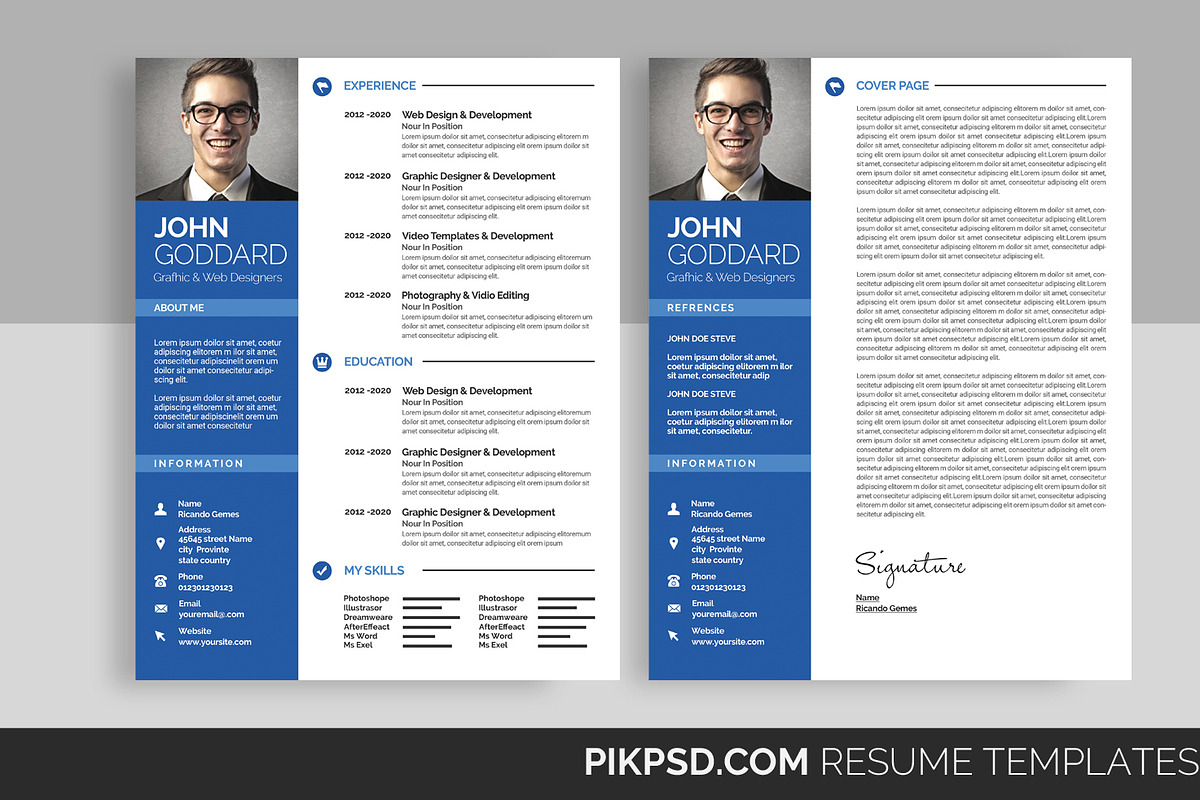 3-Piece Resume/CV Set, a Resume Template by graphicforest (Photo 1 of 5)