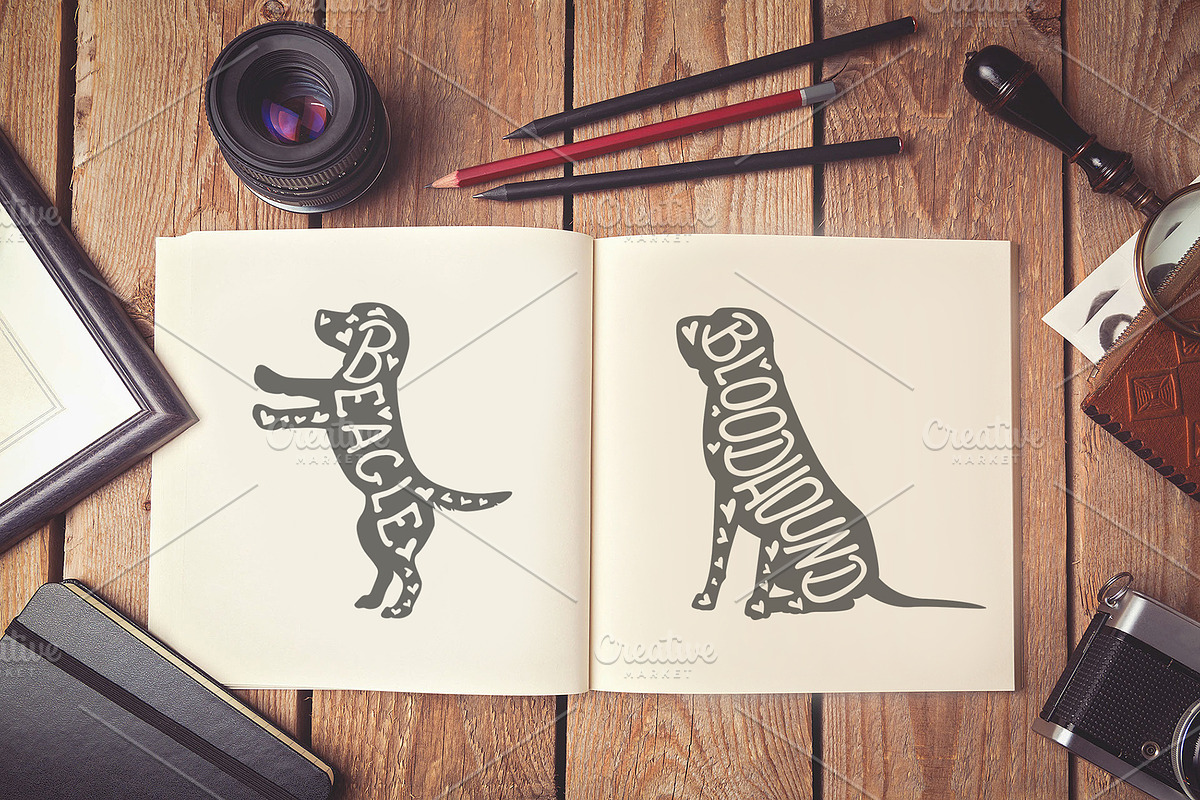Scenthound (Hunting Dogs) Silhouette, an Animal Illustration by pet design shop (Photo 9 of 11)