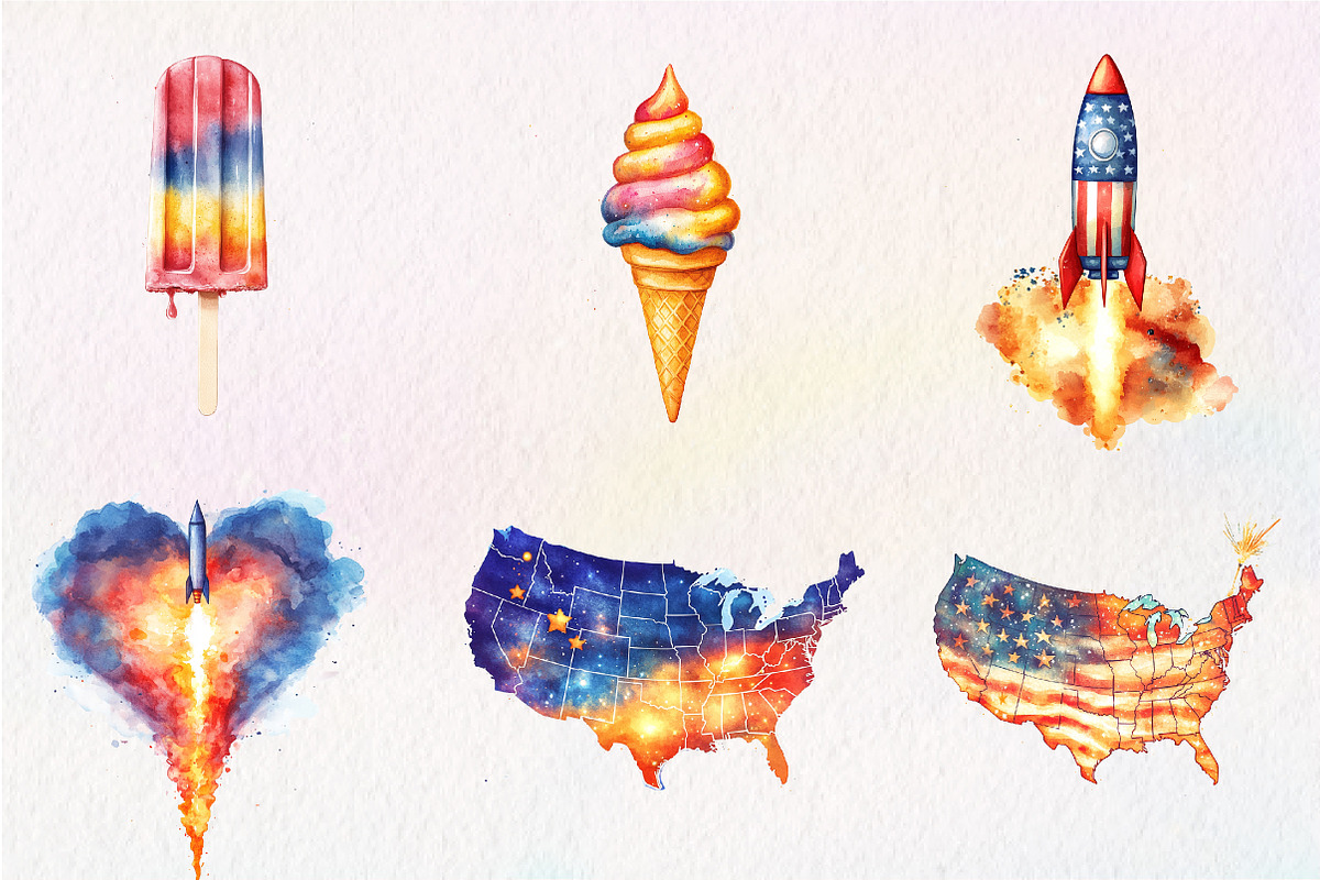 4th of July Fireworks Sublimation, an Illustration by CreationArt (Photo 3 of 9)