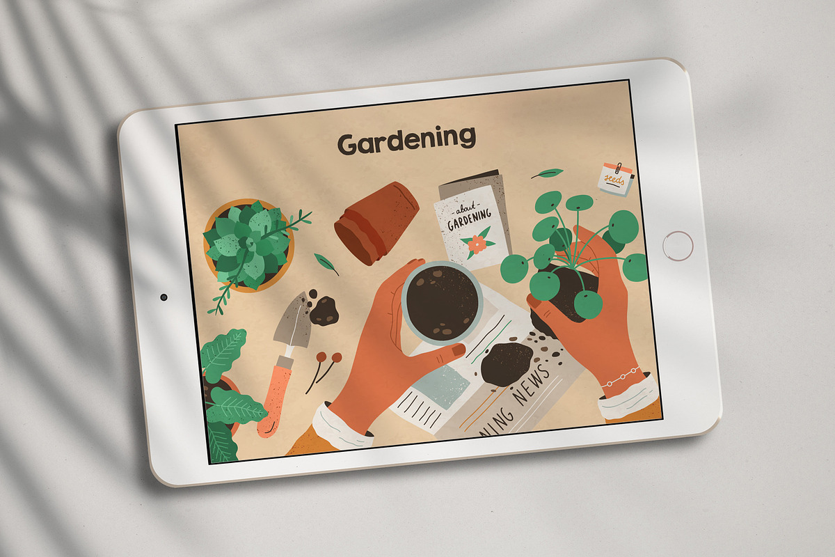 House plant transplanting, an Object Illustration by Good Studio (Photo 3 of 3)