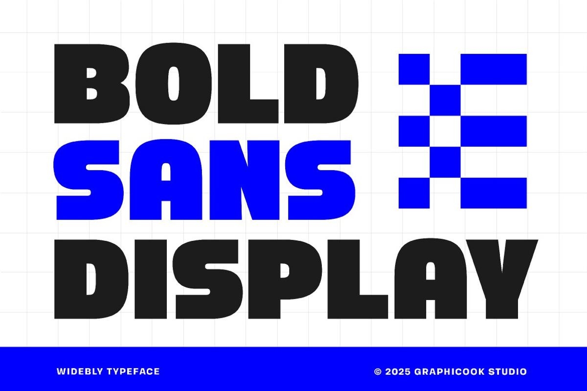 Widebly, a Sans Serif Font by graphicook (Photo 2 of 10)