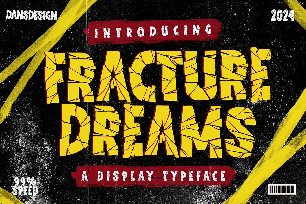 Fracture Dreams Crack Horror Font, a Blackletter Font by dansdesign (Photo 1 of 9)