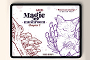 Magic Mushroom Procreate Stamp Brush, a Brush Add-On by TheDoodleSweets (Thumbnail 1 of 5)