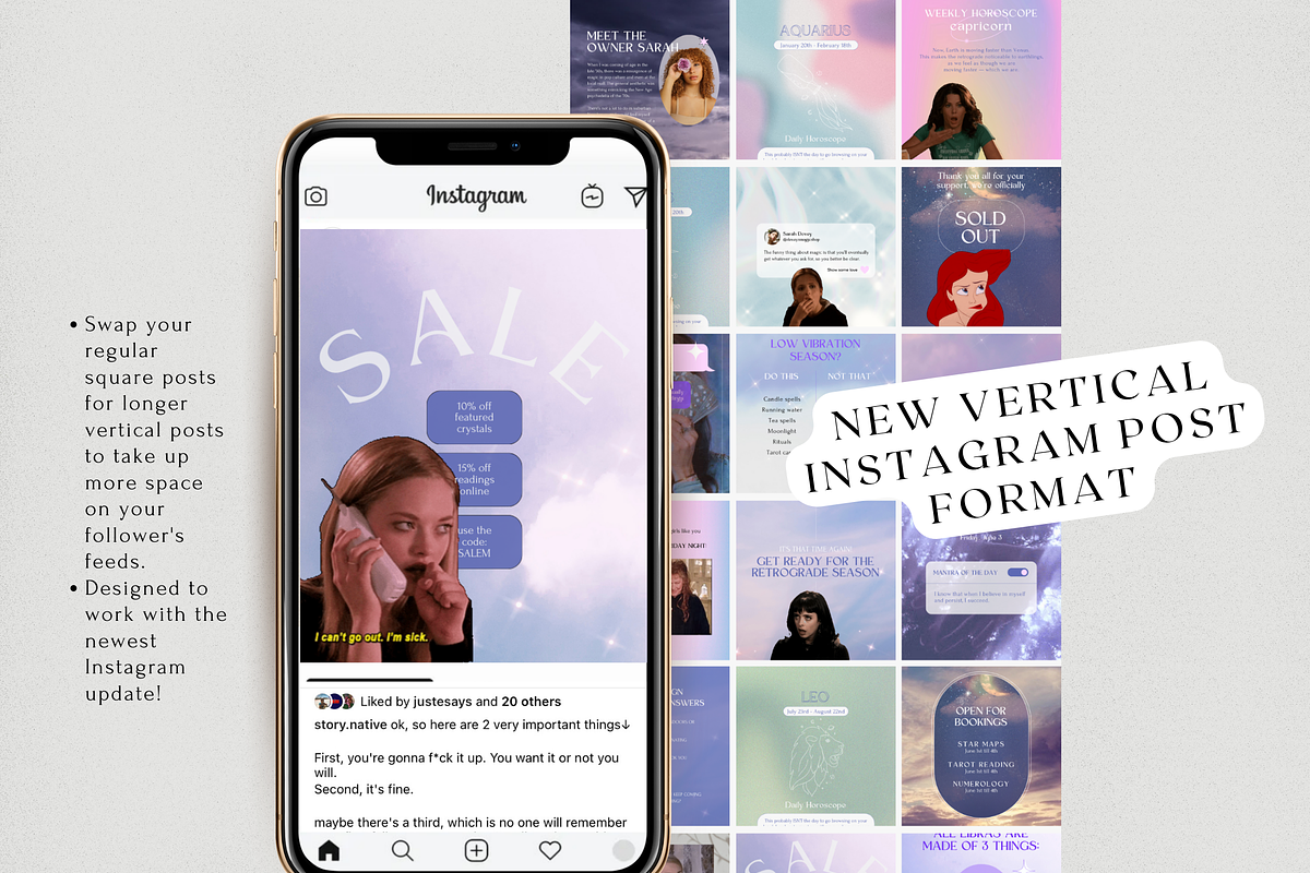 Spiritual Instagram Canva Template, a Social Media Template by Story Native