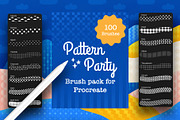 GEOMETRIC PATTERN BRUSHES PROCREATE, a Brush Add-On by seamless team (Thumbnail 1 of 6)