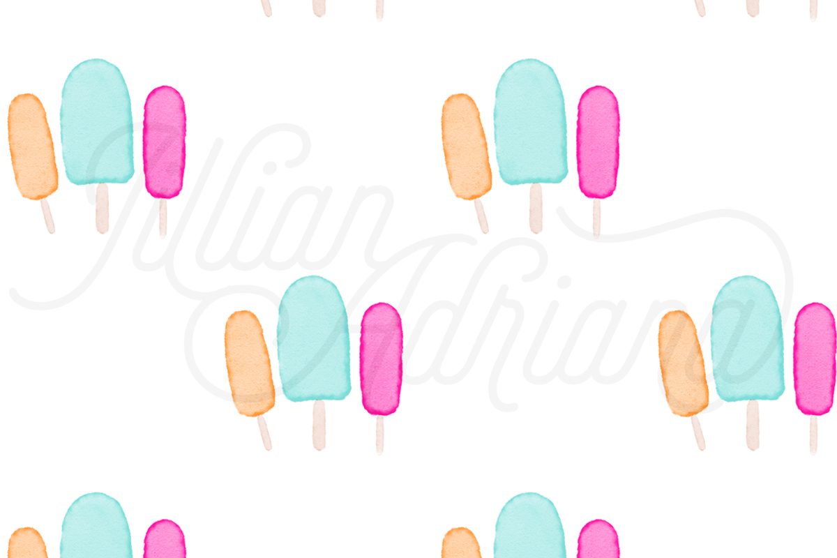 14 Summertime Watercolor Patterns, a Pattern Graphic by jillian.adriana (Photo 5 of 5)