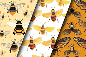 Butterfly Honeybees Digital Papers