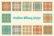 Terra Cotta and Teal Plaid, a Pattern Graphic by Northern Whimsy Design (Thumbnail 2 of 4)
