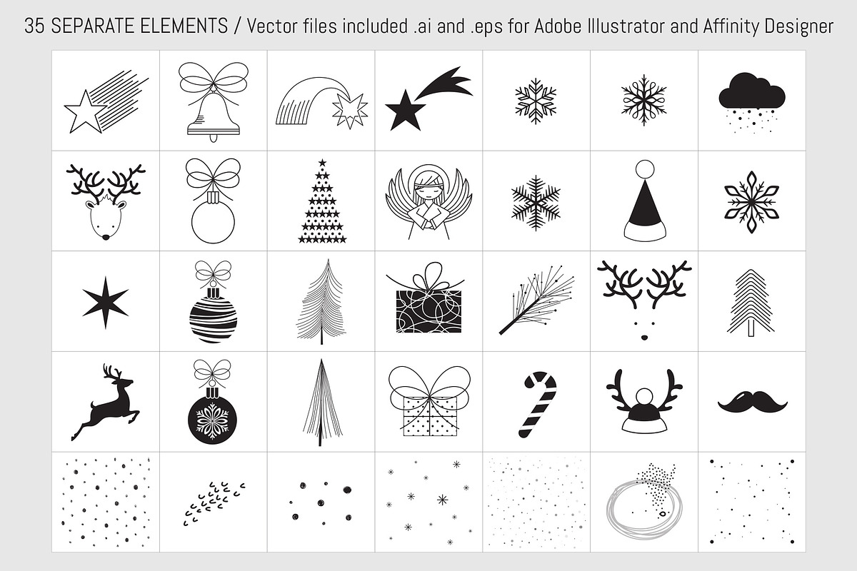 50 Christmas Greeting Cards Set, a Poster Template by Pingebat (Photo 4 of 9)