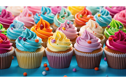 sweet bright cupcake food ai, a Background Photo by pikepicture