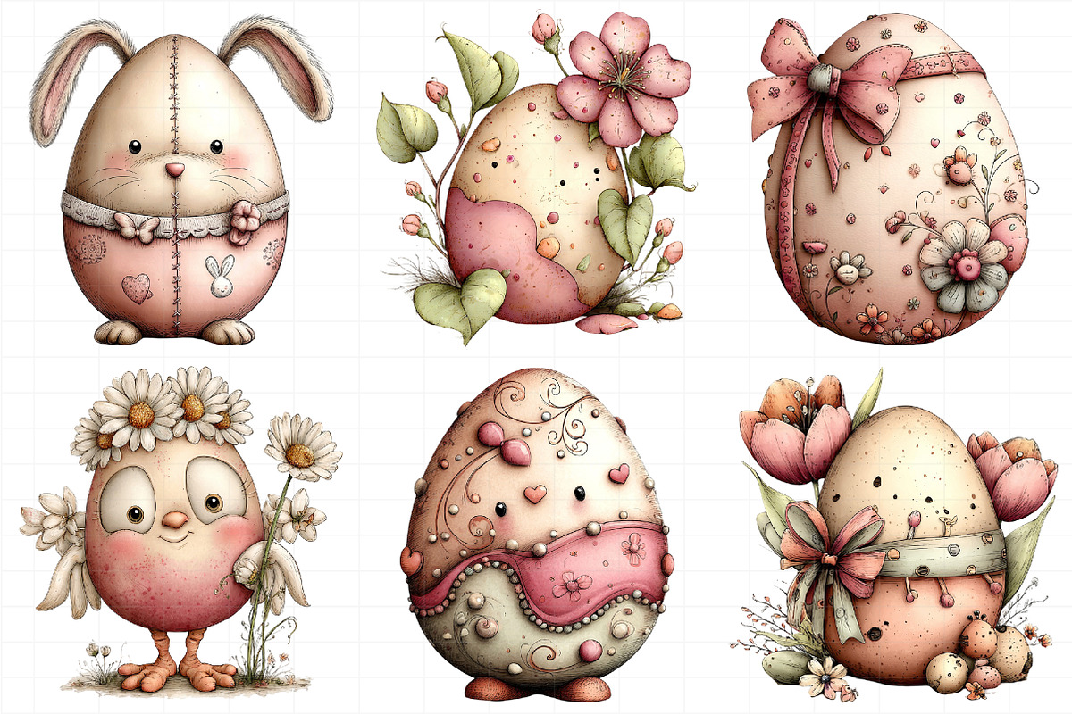Whimsical Easter Egg Clipart, an Illustration by Daily.Designs (Photo 5 of 8)