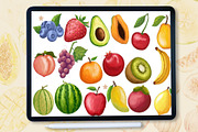 Fruit Stamp Brushes for Procreate, a Brush Add-On by Designbuys (Thumbnail 4 of 4)