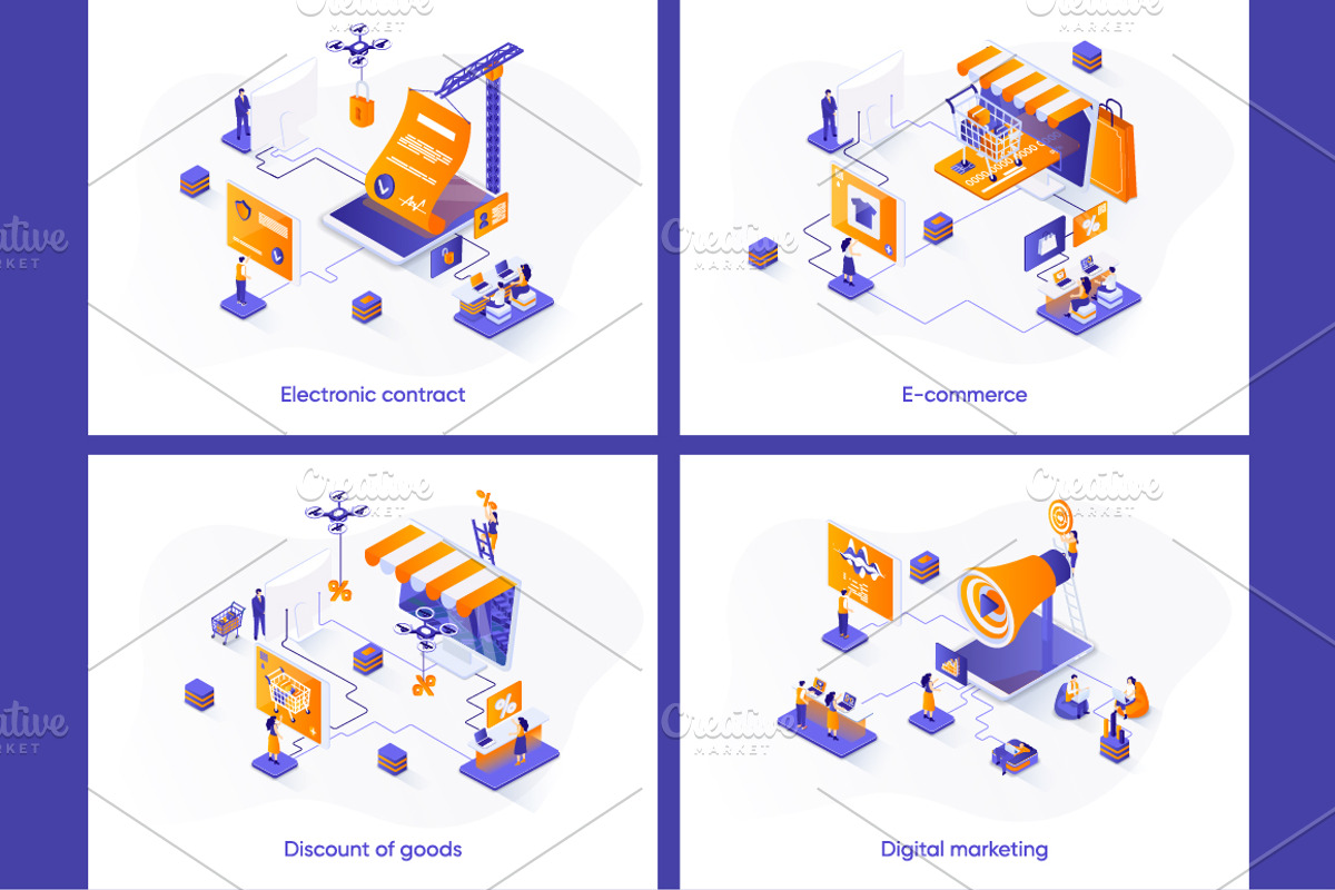 Isometric Concept Illustration Kit, a Templates & Theme by alexdndz (Photo 11 of 26)