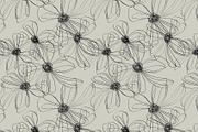 Doodle black white flowers daisy, a Pattern Graphic by Nocito Design (Thumbnail 2 of 6)
