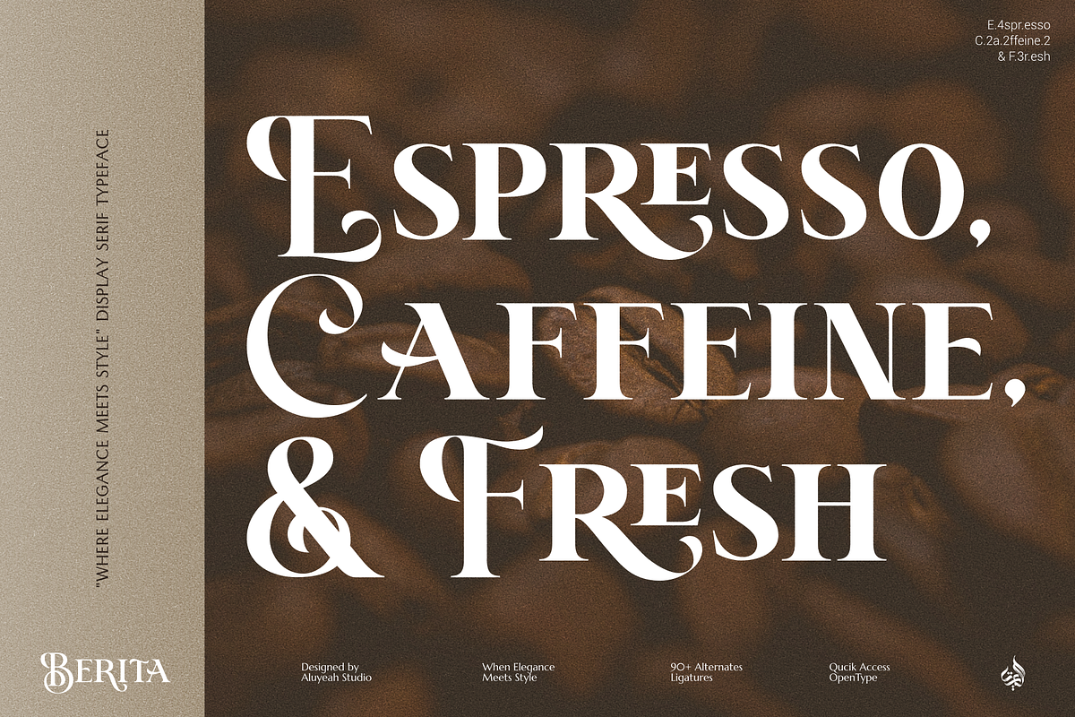 Berita, a Serif Font by Aluyeah Studio (Photo 11 of 15)