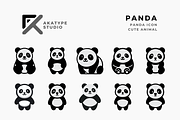 Panda Icon Vector, an Icon by Akatype Studio (Thumbnail 1 of 3)