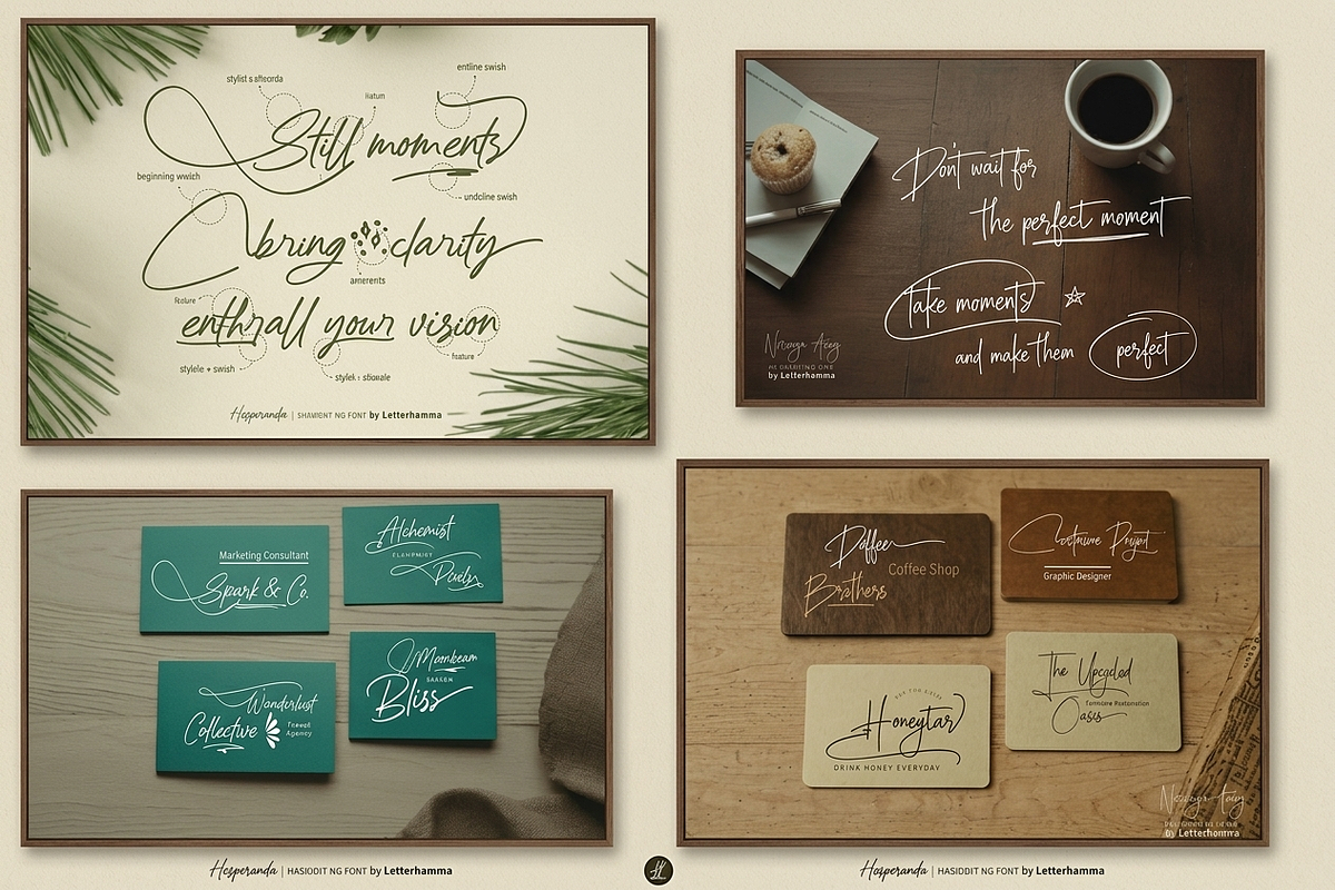 The Aesthetic Swash 12 Font Bundle, a Script Font by Letterhanna Studio (Photo 5 of 10)